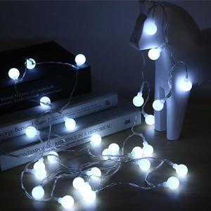 앵두30P 유행투명선 화이트 배터리형 크리스마스 캠핑조명