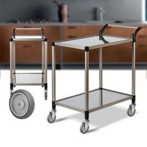 스텐레스 2러블단 중 회색바퀴 트롤리 주방카트 웨건 서빙