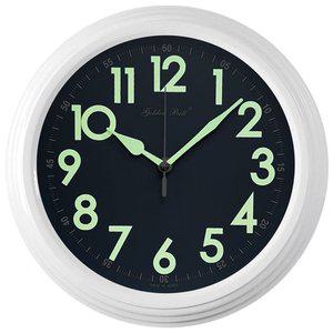 고품질 GB5248e 야광 볼록유리 메탈 무소음 벽시계25cm화이트 원형벽시계 메탈벽시계 돔형시계 (WFHU049)