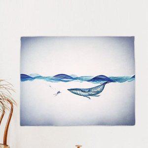 고품질 바다에서만난고래 분위기있는 인테리어그림액자 M 커피숍벽장식 (WFHVDC5)