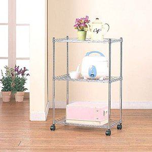 메탈랙600 3단 거실선반 틈새수납 바퀴 슬림 이동식-W003005