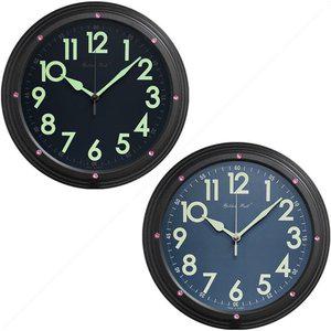 고품질 GB5247e 야광 무소음 핑크큐빅 메탈 벽시계 25cm 블랙 거실벽걸이시계 원형메탈시계 (WFHVRHH)