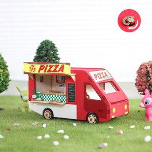 고품질 DIY 조립 태엽 오르골 피자트럭 회전오르골 (WFHVYDM)