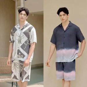 라페어 산토리니 인견 남성 파자마 2세트