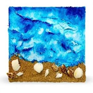 고품질 (TD) (초등고) 여름바다 스컬프쳐 캔버스액자 -1인세 (WFJFHOM)