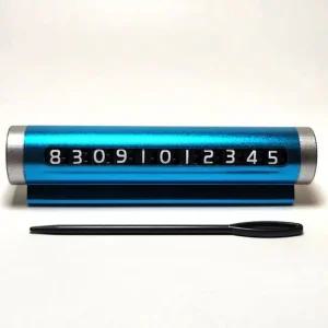 메탈 블루 간편 회전 주차번호판 차량전화번호판 차량번호판 자동차주차번호판 차량주차번호판