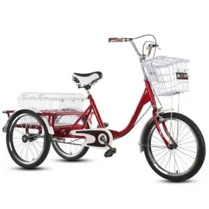 여성 세발자전거 장보기 할머니 접이식 삼륜 바구니 중년