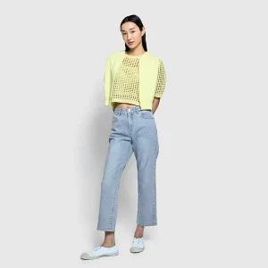 [JAJU](강남점)25 S/S 신상품 JAJU 여 스트레이트 크롭 데님 팬츠 J125201107