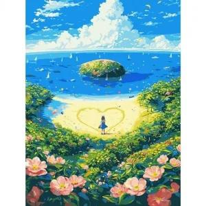 DIY 명화 페인팅 해피아일랜드 40x50 그리기 세트 (WFJVUSN)