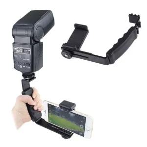 휴대폰 L형 핫슈 핸드그립 브라켓 삼각대 LED 라이트 (WFJWBUI)