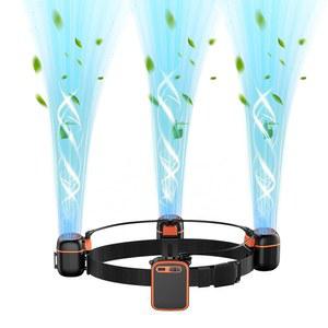 야외, 스포츠, 여행을 위한 벨트가 달린 핸즈프리 팬(블랙 오렌지), 24시간 근무 시간 동안 사용할 수 있는 10배의 강풍 및 넓은 냉방 공간 10000mAh 배터리를 갖춘 소형 선풍기 3개 포함 휴대용 허리 (10배 이상)