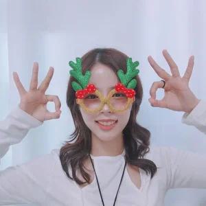 크리스마스 리본 사슴뿔 안경 크리스마스 크리스마스선물 크리스마스홈데코 크리스마스이벤트