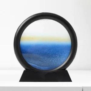 아트 샌드 슬로우 블랙 블루 액자 모래멍 슬로우 모래멍 블랙