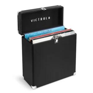 Victrola 빈티지 비닐 레코드 보관 휴대용 케이스 30개 이상의 레코드용