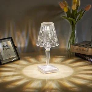 3색 충전식 무선 다이아 크리스탈 LED무드등 램프