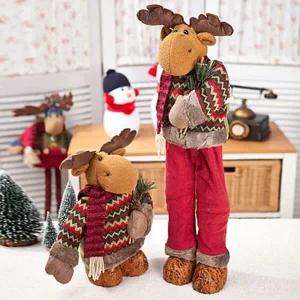 아트박스/플라워트리 크리스마스 루돌프 인형 대형 장식 키크는 니트 75cm