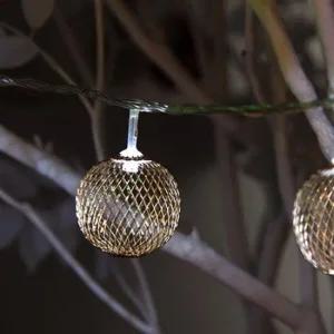 플라워트리 크리스마스 메탈 볼 건전지 전구 LED 30P 로즈골드