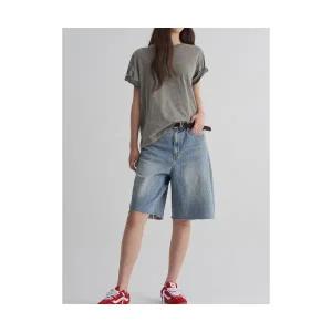 매장정품 에잇세컨즈 8 Seconds 8SECONDS 워싱 버뮤다 쇼츠 스카이 블루 355825LP1Q 303227