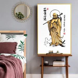 라움데코 입체 달마도 액자 40x60 큐빅액자 풍수지리 풍수인테리어 재물운 금전운 재물복