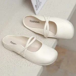 인기상품 여자 사무실 직장인 발 편한 슬리퍼 구두 뮬 코디 [WFFNJ94_250918]