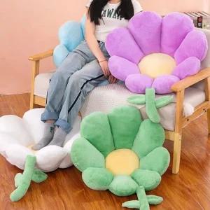 꽃모양 등받이 쿠션 꽃 의자 방석