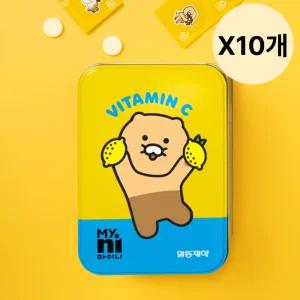 일동 비타민 C 츄정 휴대 틴케이스 캔디 100정 X10개 BNS
