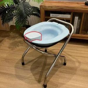 접이식좌욕의자 체어 강관스툴 변기 가정용 휴대용 레드 구멍뚫린