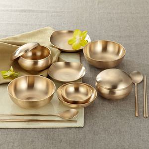 장인의 방짜유기 2인용 겸상 반상기세트_WSU-G0016P