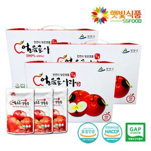 햇빛식품 밀양 얼음골 사과즙 30팩 3박스 HACCP인증