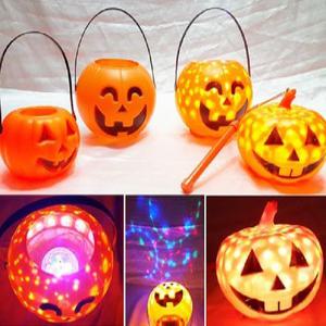 할로윈데이 LED 사운드 호박바구니 싸이키 호박등 할로윈파티 사탕바구니 소품 인테리어 용품 사탕