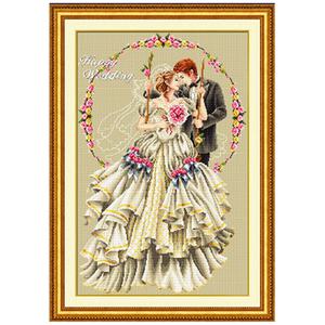 십자수 해피웨딩 프린트패키지(101202) DOME 3올