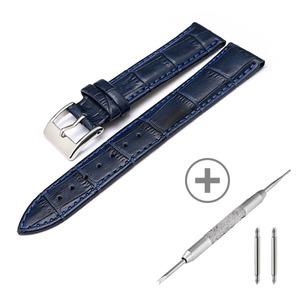 [타임뷰] 스퀘어버클 가죽시계밴드 시계줄 진네이비 12mm 14mm 16mm 18mm 20mm 22mm