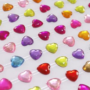 큐빅스티커 : 68번-하트 / 큐빅 비즈 진주 보석 스티커 공예 만들기