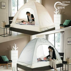 알뜨리 트리플 원터치 난방텐트 방한 보온 우풍 외풍차단 텐트