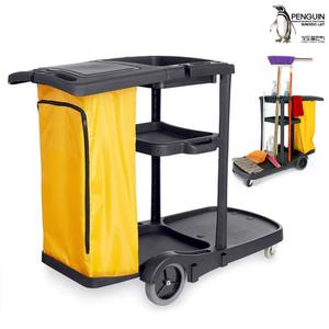 DELUXE 청소카트/클리닝카트 08180 뚜껑장착형 쓰레기백 (70L) 이동식 청소함