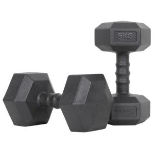 맨즈 육각 아령 5kg 2개 세트 덤벨 헬스