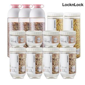 락앤락 인터락 냉장고 문짝정리용기 10개세트 발효 밀폐용기 도어포켓 쌀통 잡곡통 시리얼 양념통