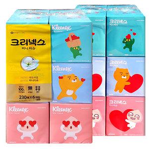 크리넥스 디럭스 미니 카카오 230매 6각 x2개 / 각티슈
