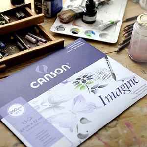 (열린화방) 캔손 이매진 수채 스케치북 200g A5/A5/B5/8절 30매 /수채전용지