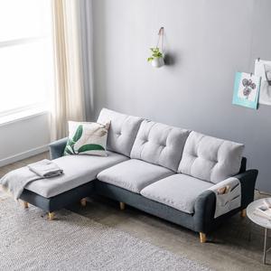 세실리 3인용 풀커버 패브릭 소파+스툴 투톤그레이 컬러