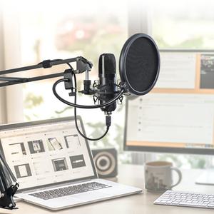 KF-PN1002 방송용 유튜브 콘데서 마이크 USB/UFO 개인방송장비/스탠드/컴퓨터/유선/방송/게이밍/녹음용