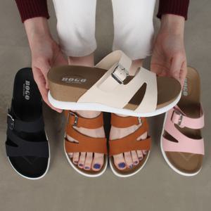 푹신하고 편한 쿠션 키높이 여성 웨지 사무실 슬리퍼