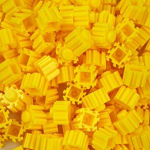 디폼블럭 10mm 퍼즐블럭 노란색 300개