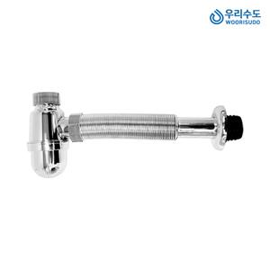 우리수도 벽배관 직관트랩 세면대배수관 세면기배관 세면기트랩