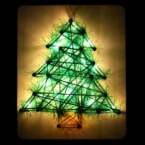 스트링액자만들기/크리스마스트리/전구포함/JS-43723