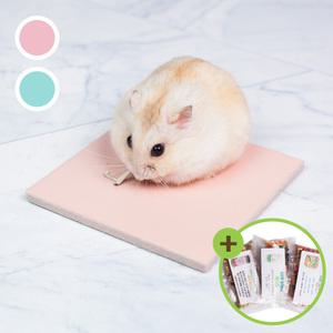파스텔 타일 핑크 햄스터 대리석 소동물 깔개 쿨매트 햄스터 여름나기용품
