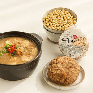 [마을기업싸리재]국산 우리 콩 냄새 없는 안나는 [ 부평마을 청국장 200g ] 옛날 착한 저염 생청국장