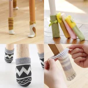 식탁 의자발커버 니트 소음 기스 방지 양말 4P 1세트