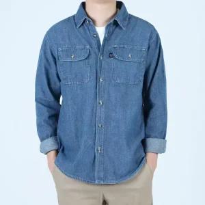 봄 여름 가을 청난방 청남방 남성 셔츠 작업복 등산복 상의 작업복 등산티 건설 현장 용접 긴팔 춘추복 빅사이즈