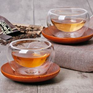 이중 유리 내열 찻잔세트 2P 티잔